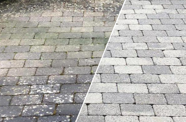 Før og efter fliserens